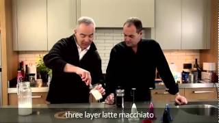 aerolatte  milk frother makes three layer caffè latte macchiato [upl. by Coop]