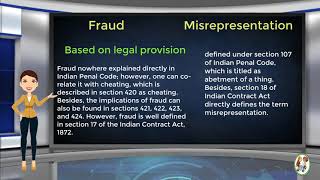 What is Difference Between Fraud amp Misrepresentation [upl. by Ketchan]