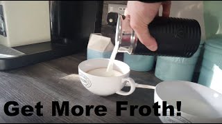 How to Get More Froth from Your Nespresso Coffee Aeroccino  Nespresso tips and help [upl. by Vivianna]